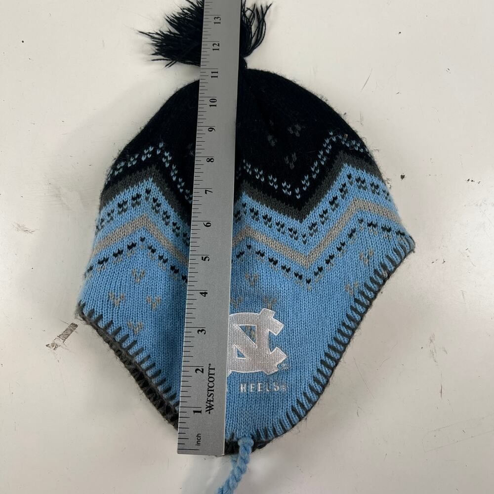 UNC North‎ Carolina Tarheels Winter Aviator Style Hat Cap Blue  Pom OS - Picture 8 of 16